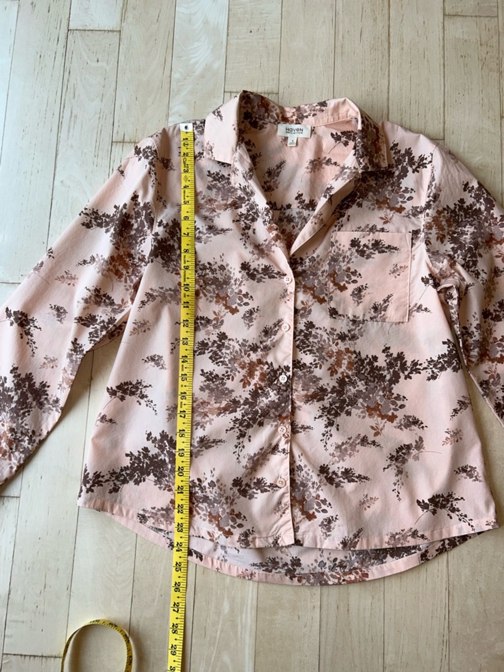 Haven Well Within Organic Cotton Poplin Pajamas Painted Rose Print Size Small - Picture 6 of 16